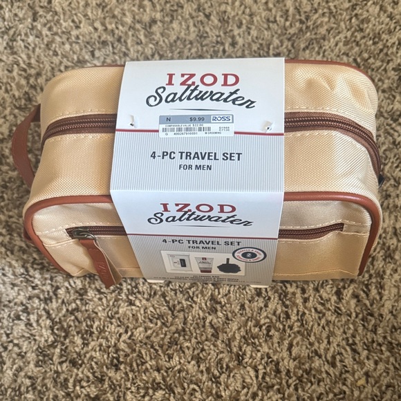 Tan Travel Set for Men- Travel Bag for Grooming - Picture 2 of 2